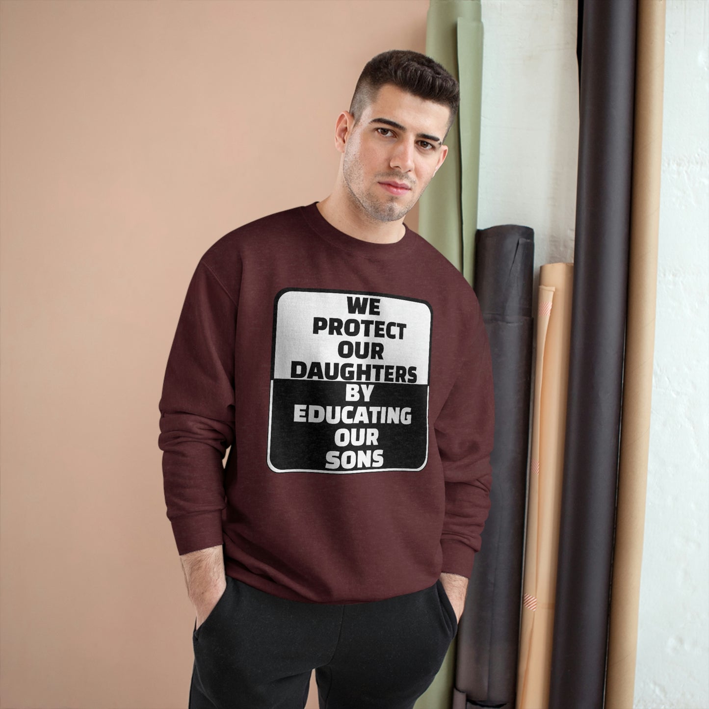 Educate our Sons - Gender Equality - Men's Champion Sweatshirt