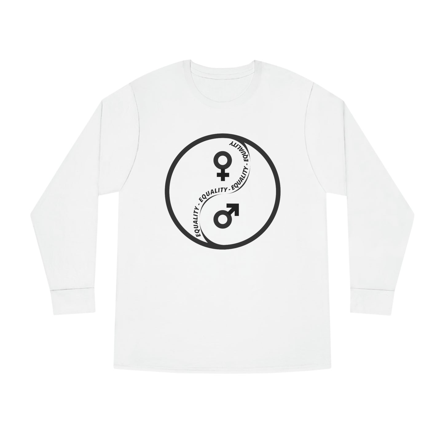 Yin Yang Equality - Gender Equality Men's - Long Sleeve Crewneck Tee