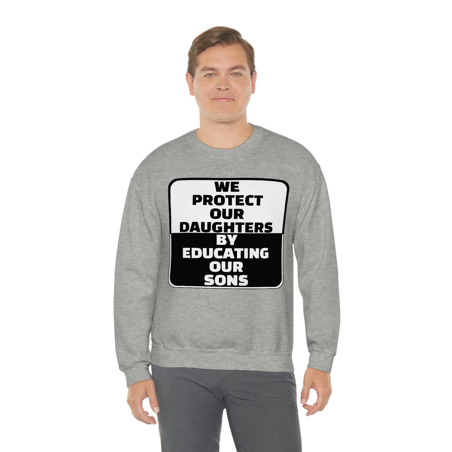 Educate our Sons - Gender Equality - Unisex Heavy Blend™ Crewneck Sweatshirt