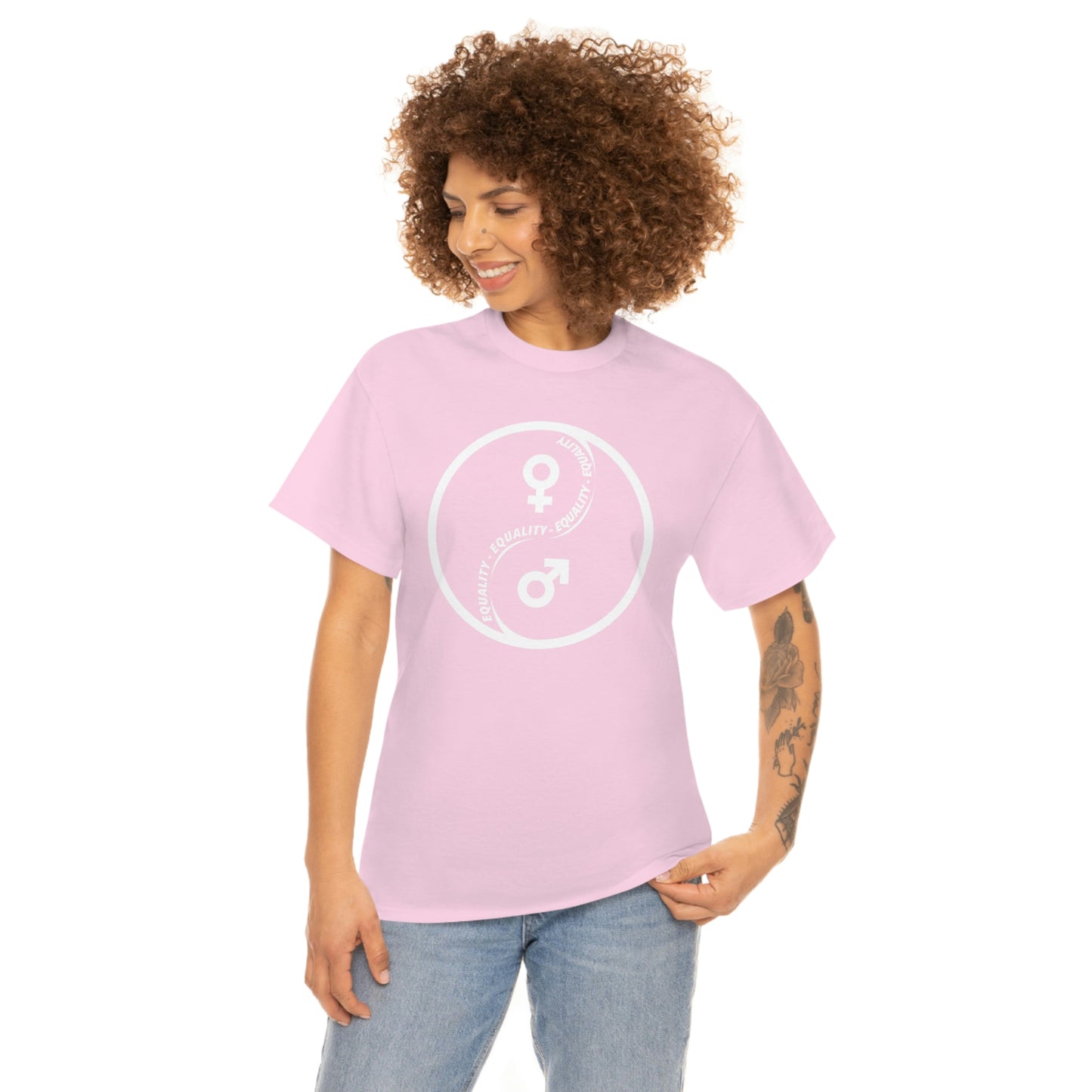 Yin Yang Equality - Gender Equality - Unisex Heavy Cotton Tee