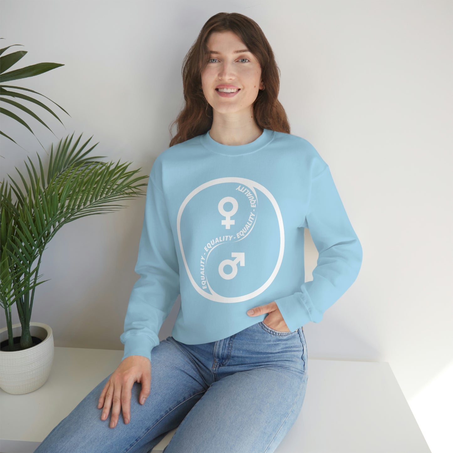 Yin Yang Equality - Gender Equality - Unisex Heavy Blend™ Crewneck Sweatshirt