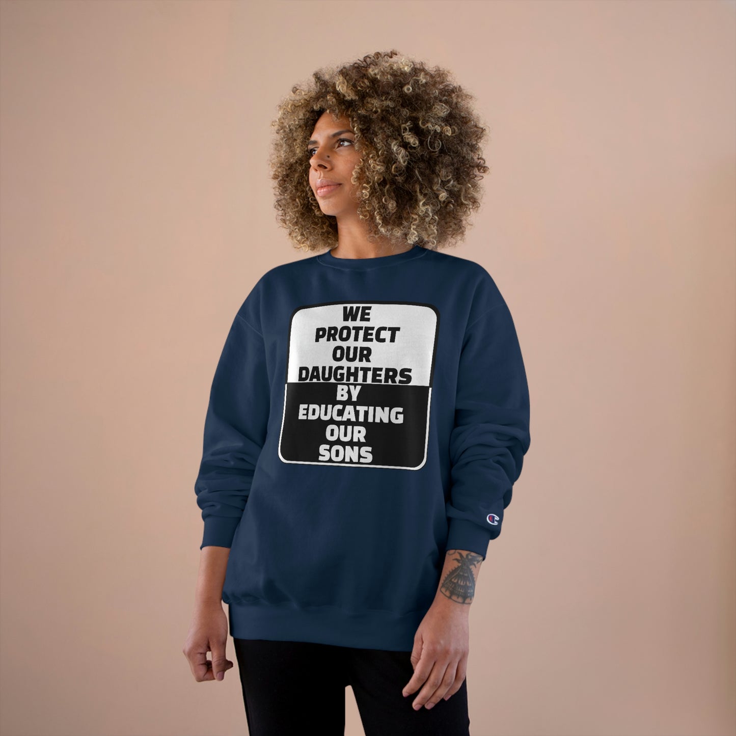 Educate our Sons - Gender Equality - Men's Champion Sweatshirt