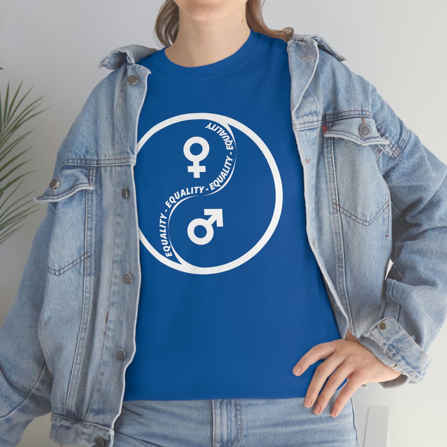 Yin Yang Equality - Gender Equality - Unisex Heavy Cotton Tee