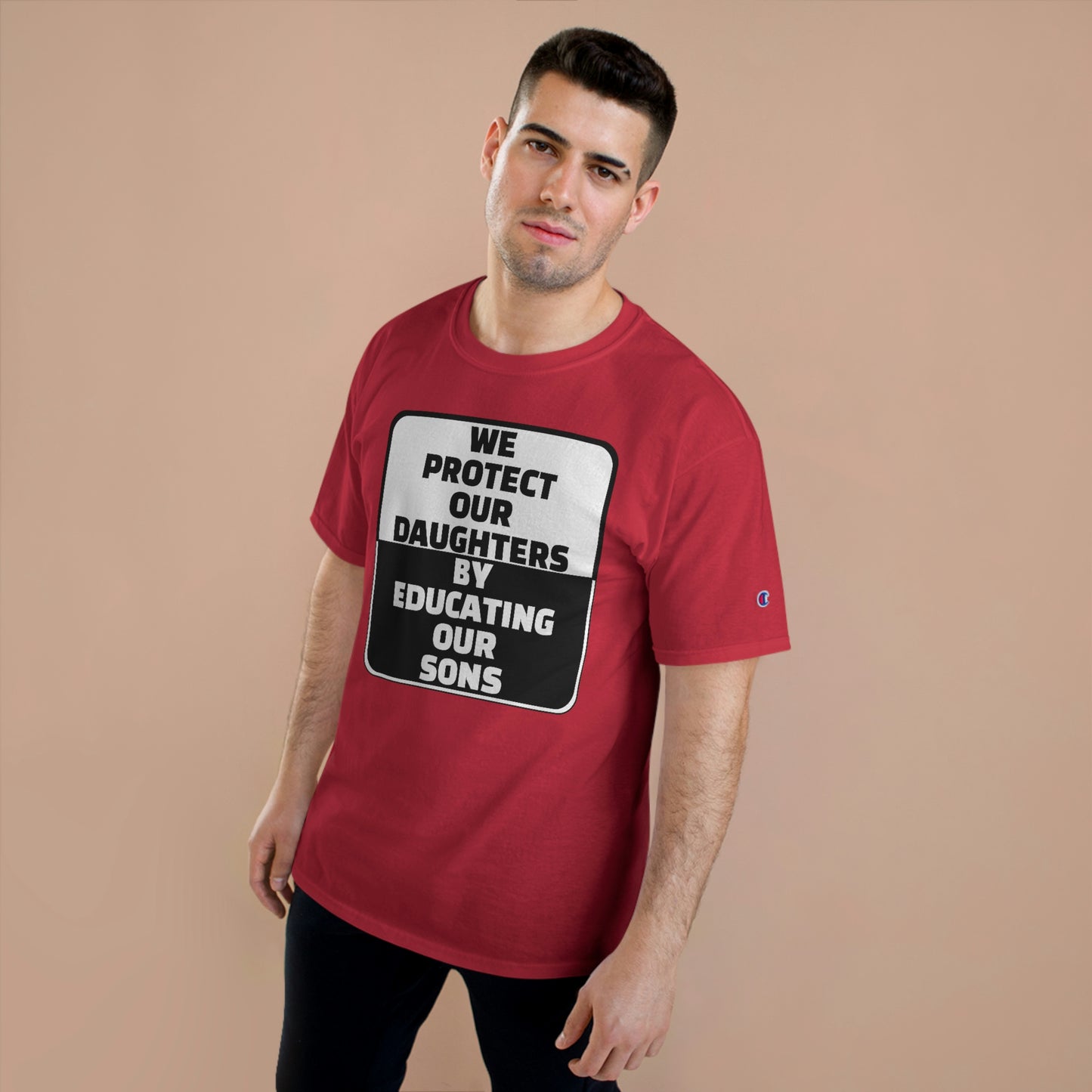 Educate our Sons - Gender Equality - Men's Champion T-Shirt