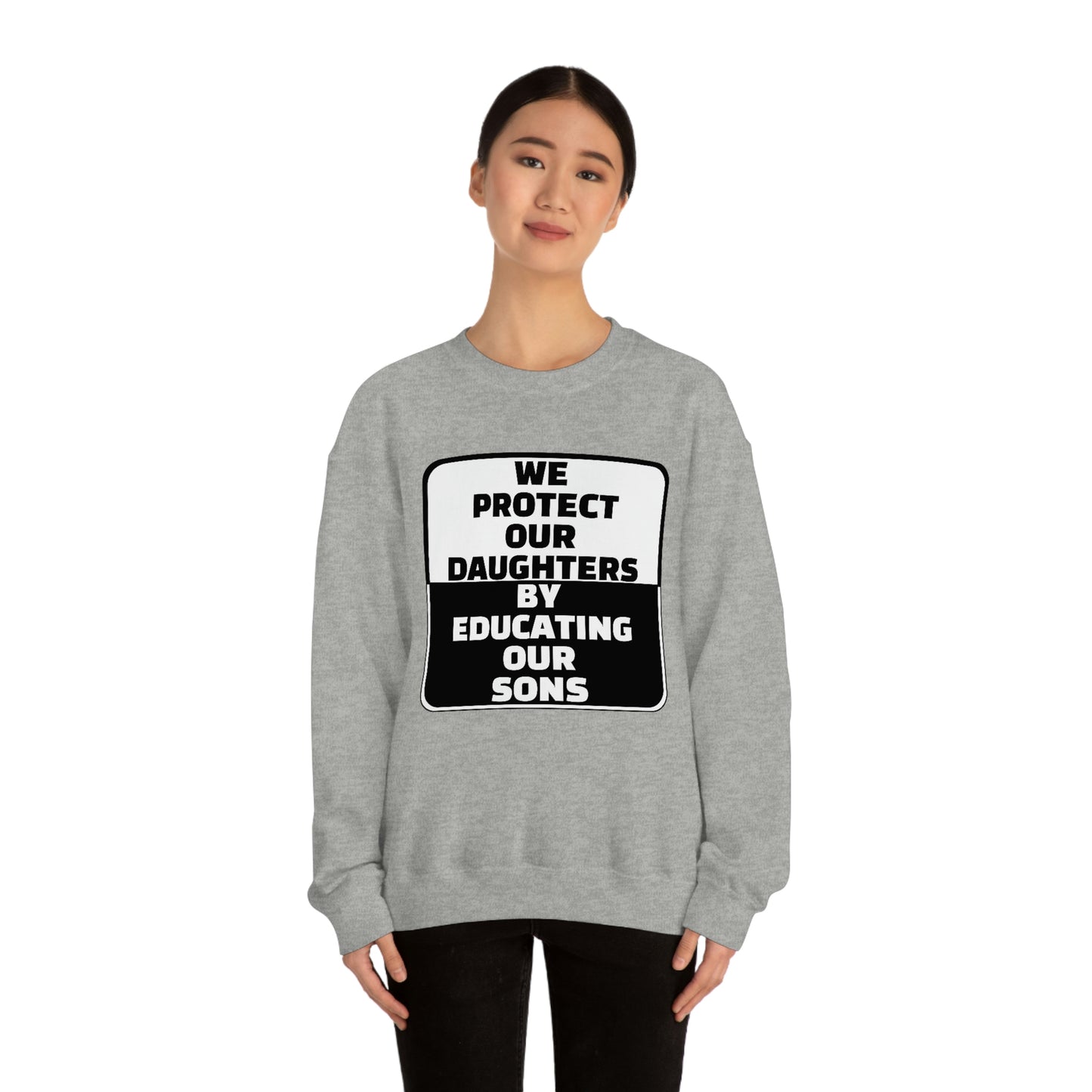 Educate our Sons - Gender Equality - Unisex Heavy Blend™ Crewneck Sweatshirt