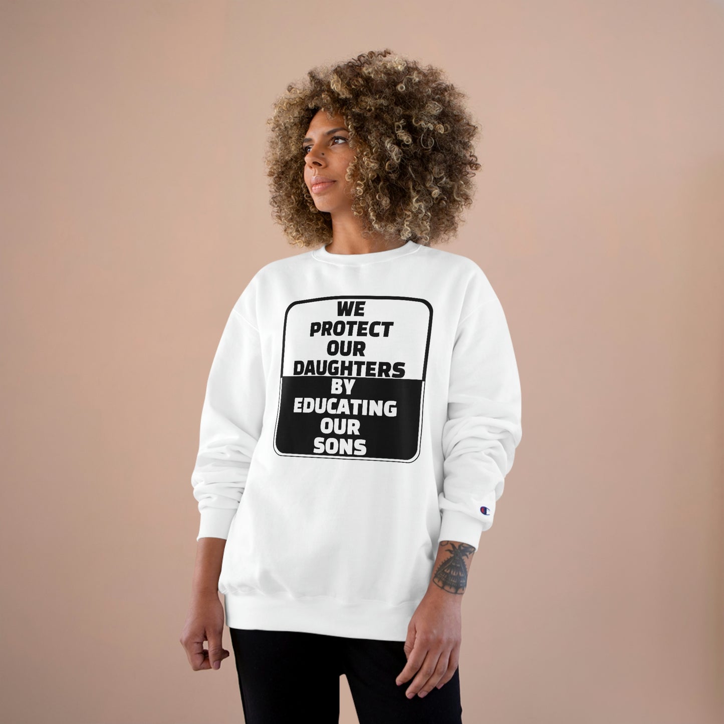 Educate our Sons - Gender Equality - Men's Champion Sweatshirt