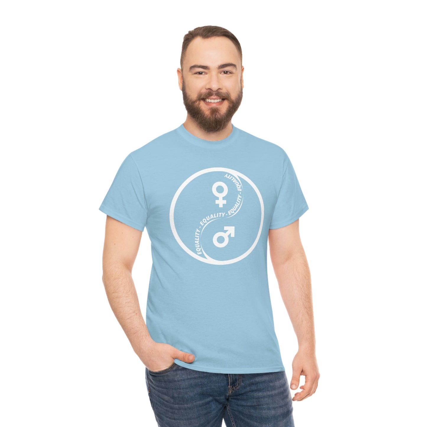 Yin Yang Equality - Gender Equality - Unisex Heavy Cotton Tee