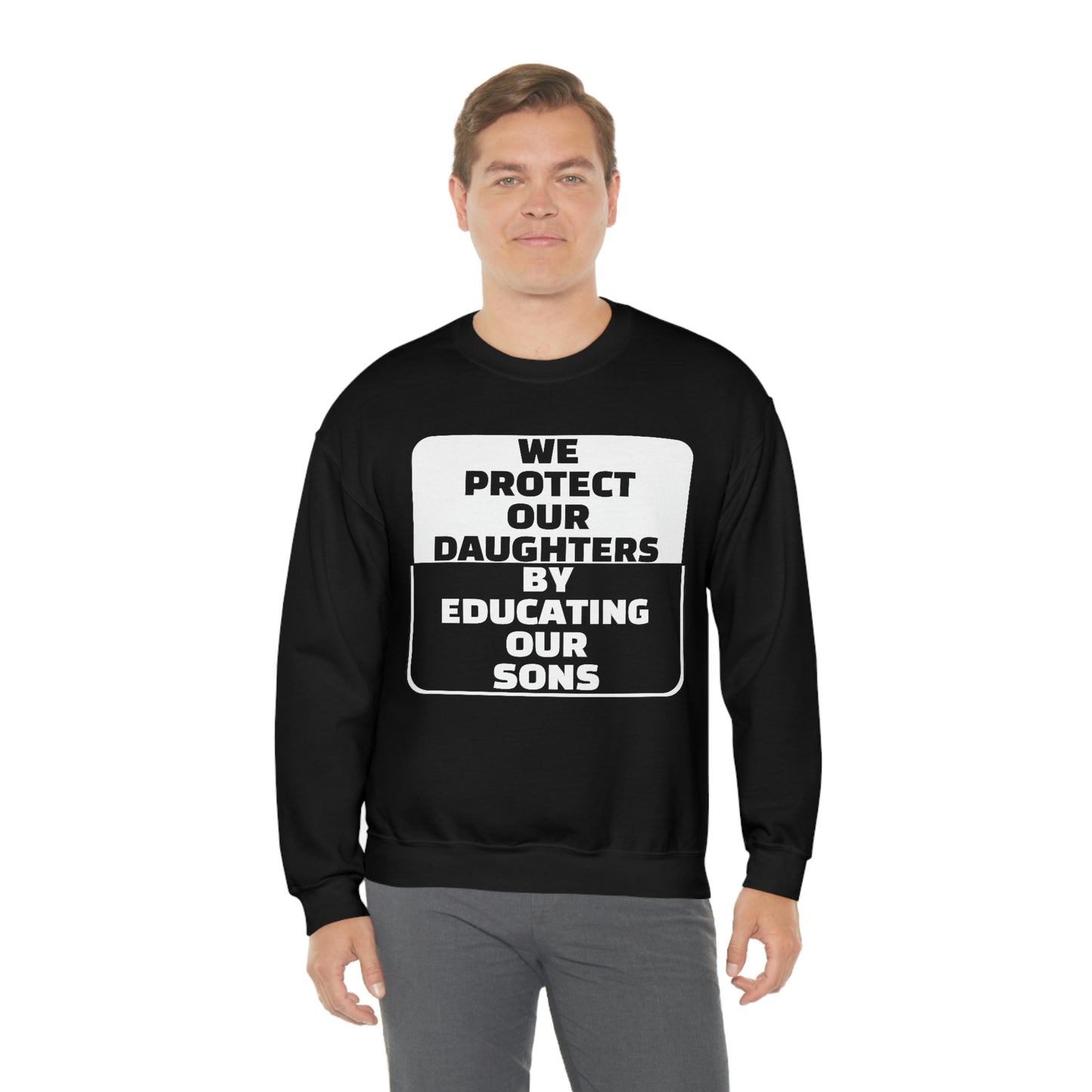 Educate our Sons - Gender Equality - Unisex Heavy Blend™ Crewneck Sweatshirt