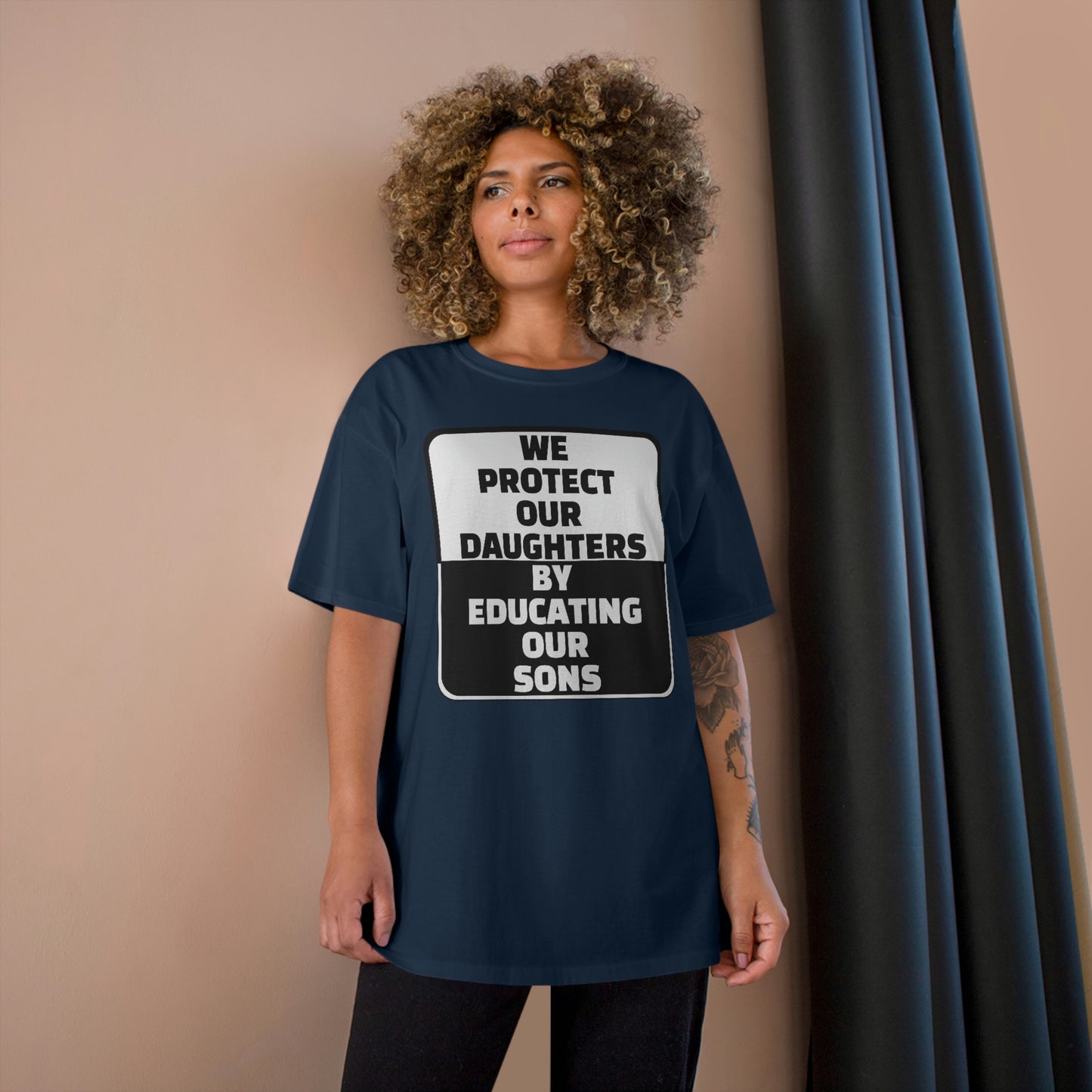 Educate our Sons - Gender Equality - Men's Champion T-Shirt