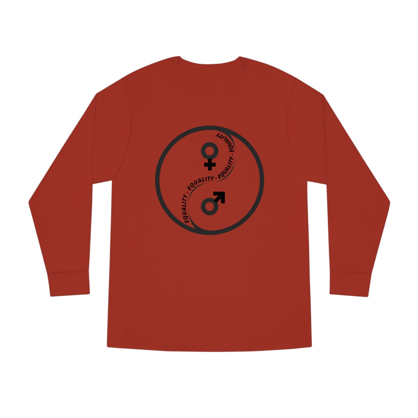 Yin Yang Equality - Gender Equality Men's - Long Sleeve Crewneck Tee