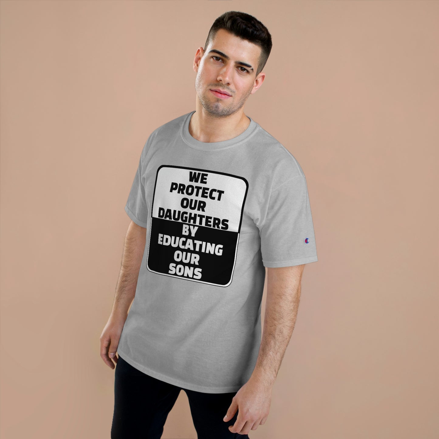 Educate our Sons - Gender Equality - Men's Champion T-Shirt