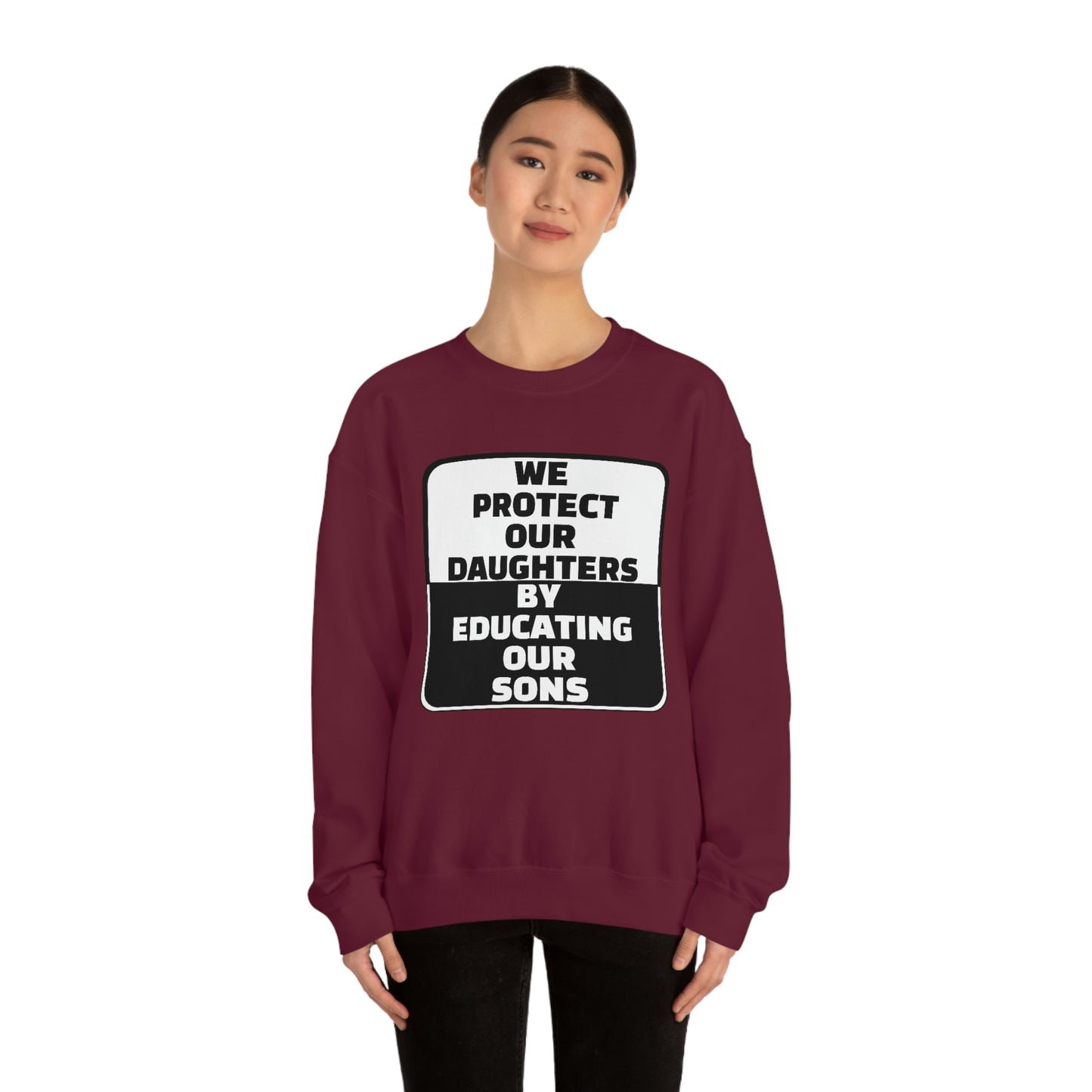 Educate our Sons - Gender Equality - Unisex Heavy Blend™ Crewneck Sweatshirt