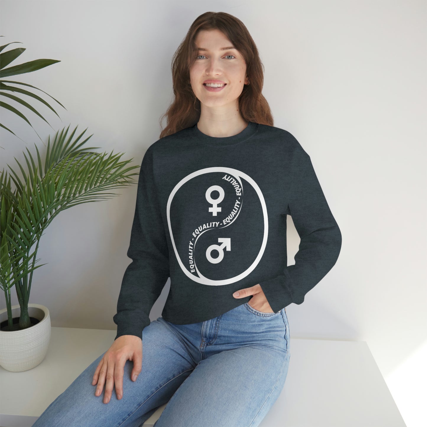 Yin Yang Equality - Gender Equality - Unisex Heavy Blend™ Crewneck Sweatshirt