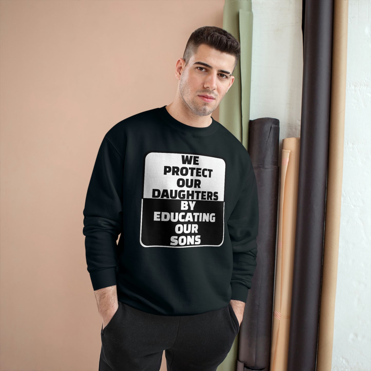 Educate our Sons - Gender Equality - Men's Champion Sweatshirt