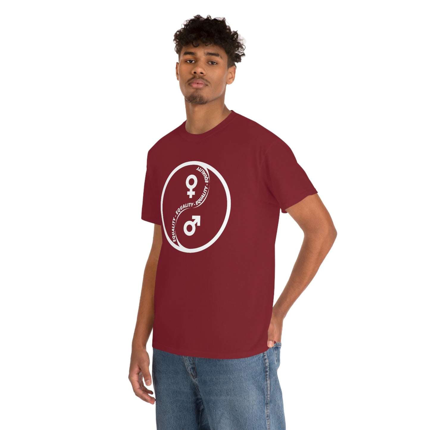 Yin Yang Equality - Gender Equality - Unisex Heavy Cotton Tee