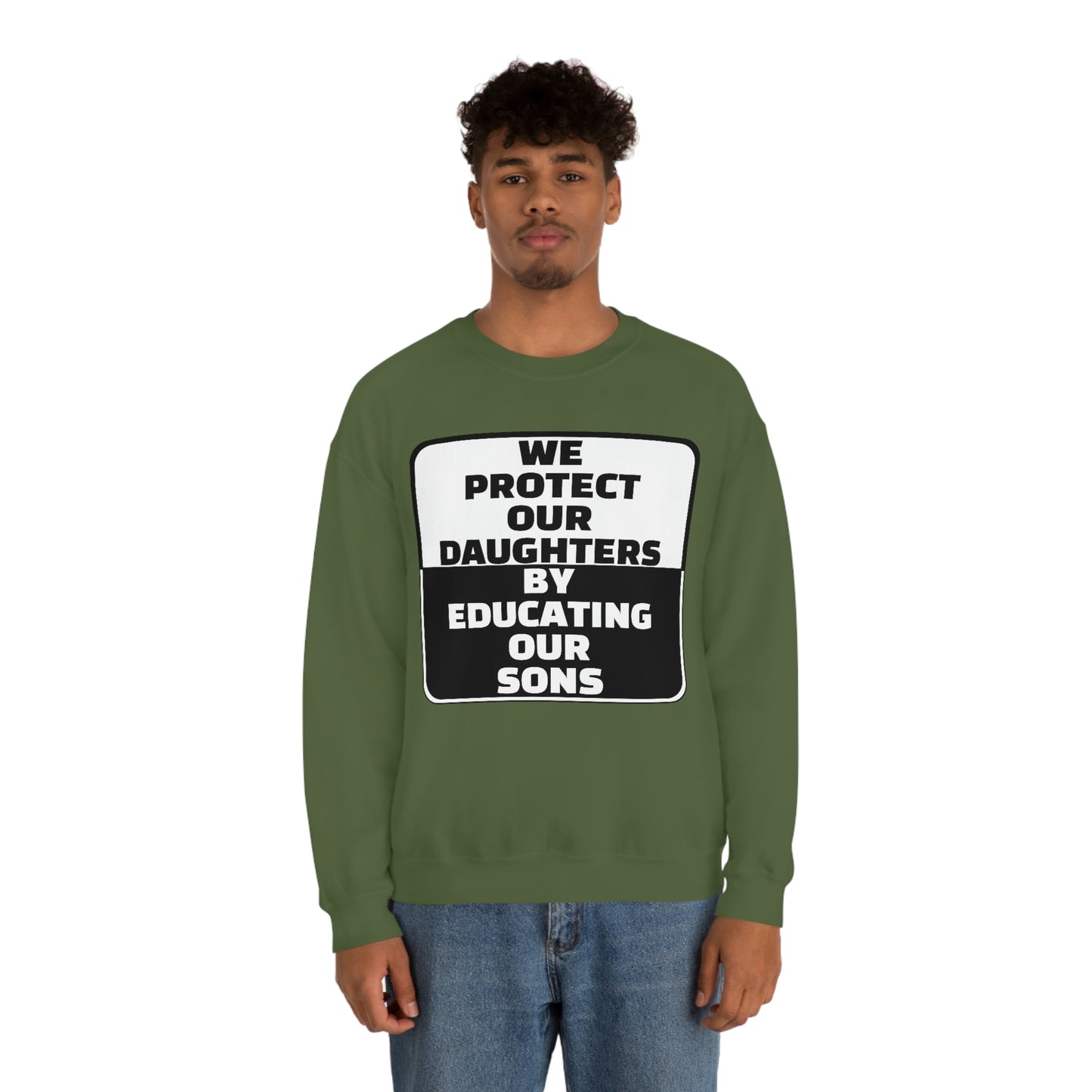 Educate our Sons - Gender Equality - Unisex Heavy Blend™ Crewneck Sweatshirt