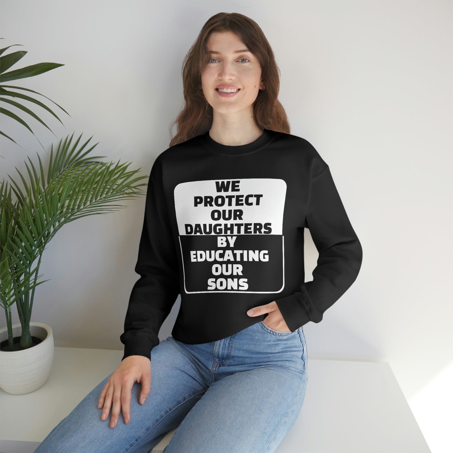 Educate our Sons - Gender Equality - Unisex Heavy Blend™ Crewneck Sweatshirt