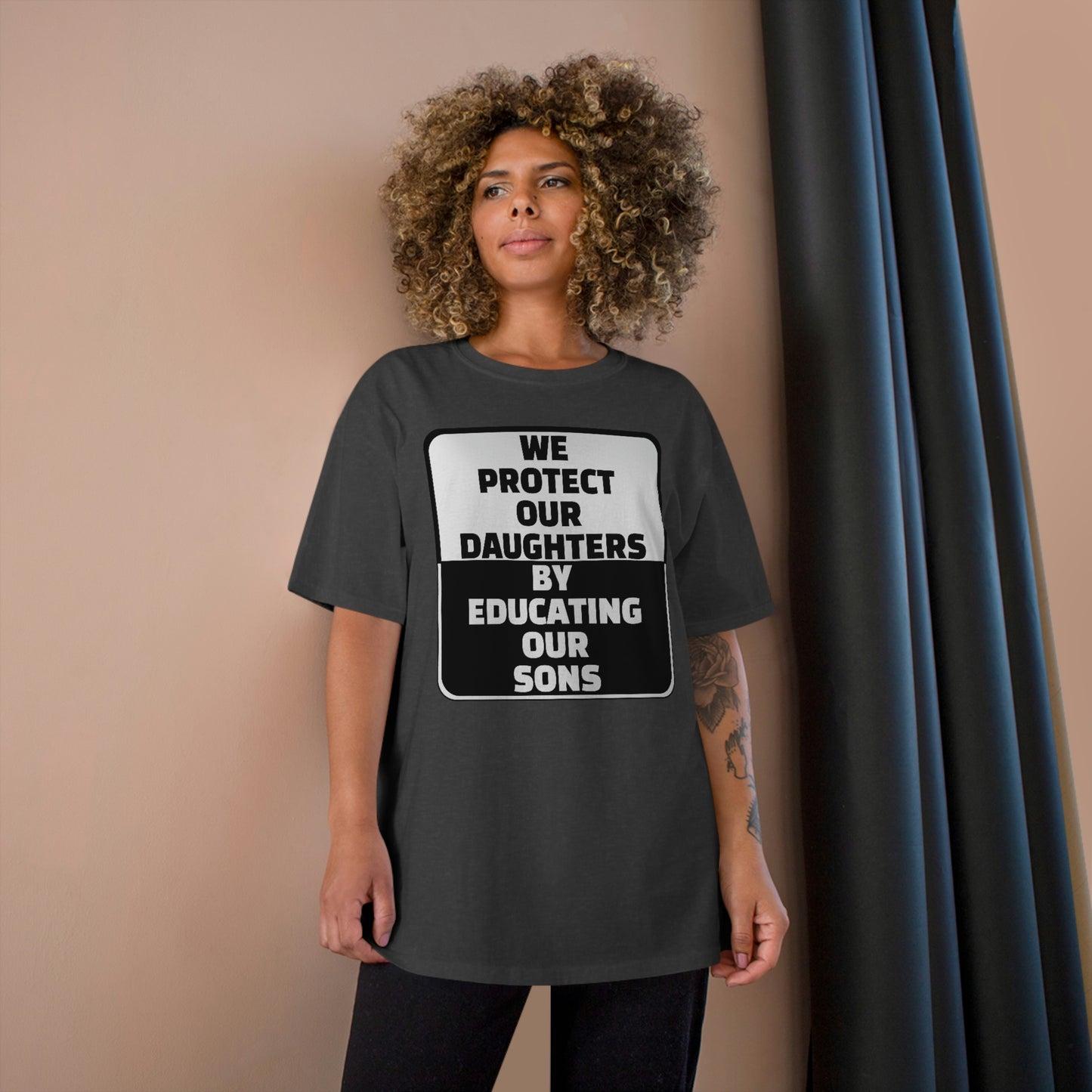Educate our Sons - Gender Equality - Men's Champion T-Shirt