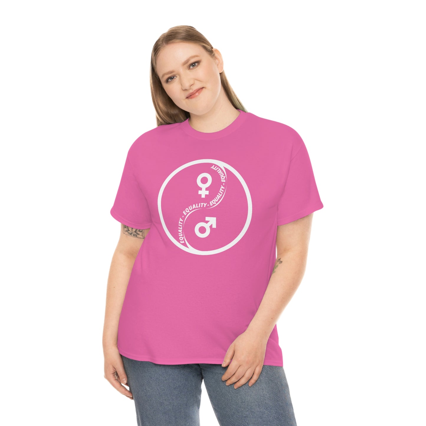 Yin Yang Equality - Gender Equality - Unisex Heavy Cotton Tee