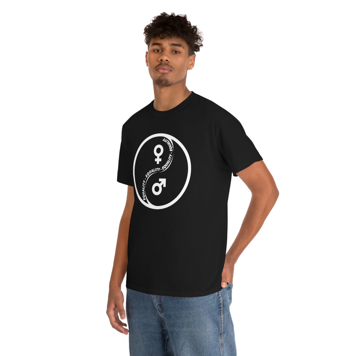 Yin Yang Equality - Gender Equality - Unisex Heavy Cotton Tee