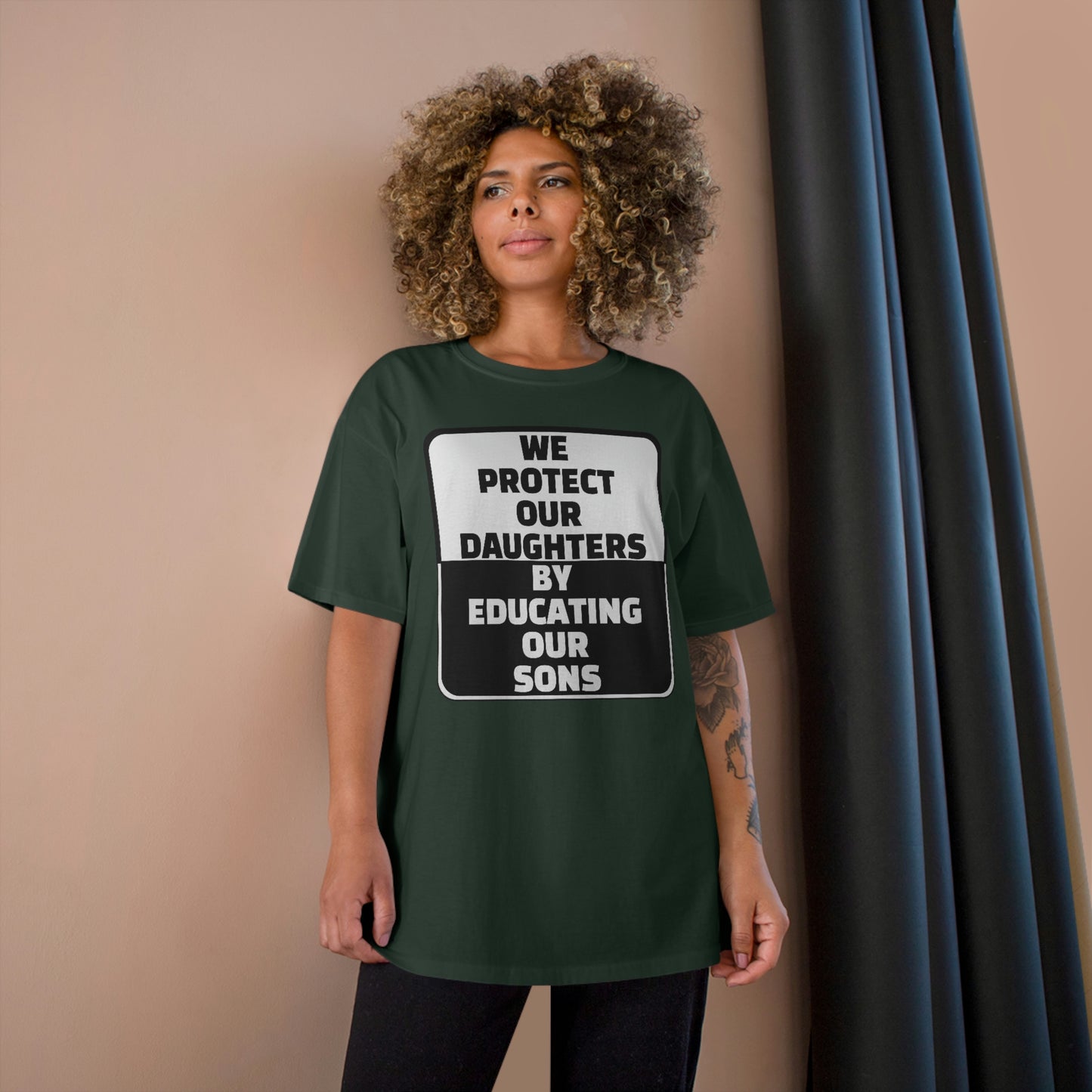 Educate our Sons - Gender Equality - Men's Champion T-Shirt