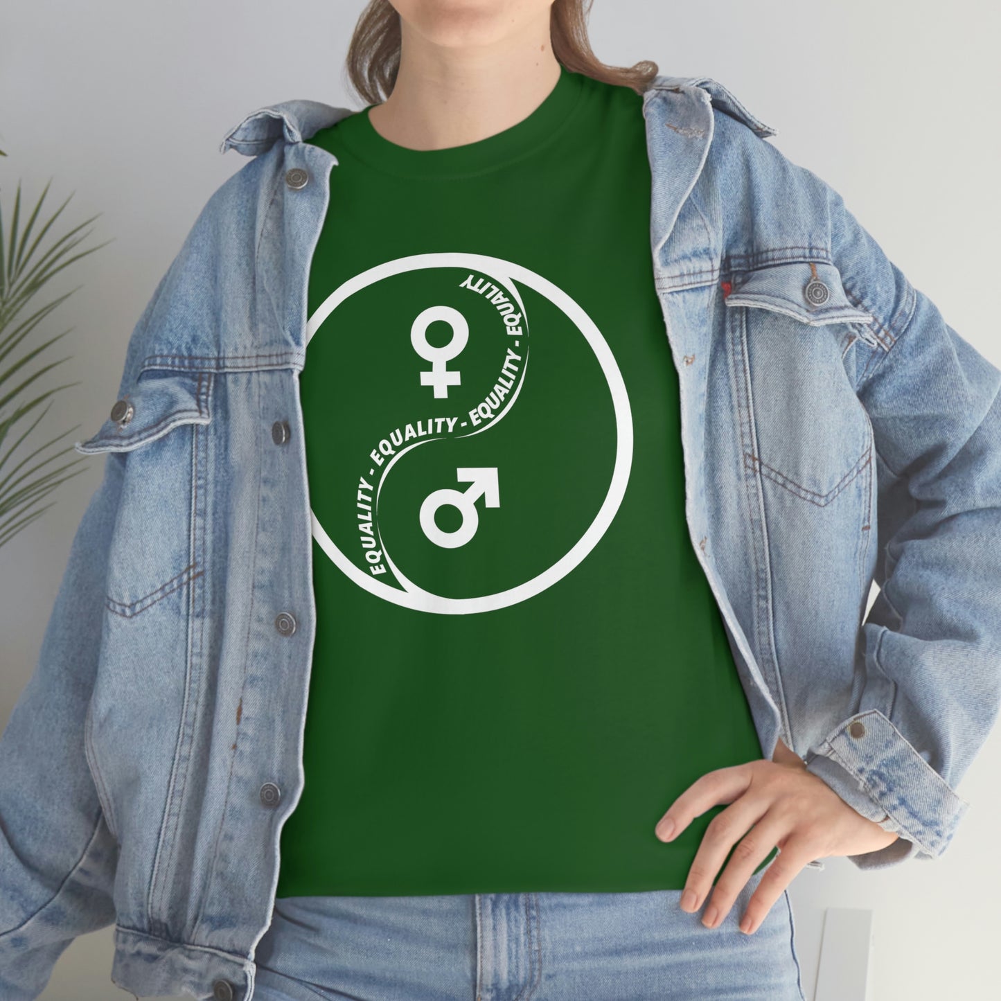 Yin Yang Equality - Gender Equality - Unisex Heavy Cotton Tee