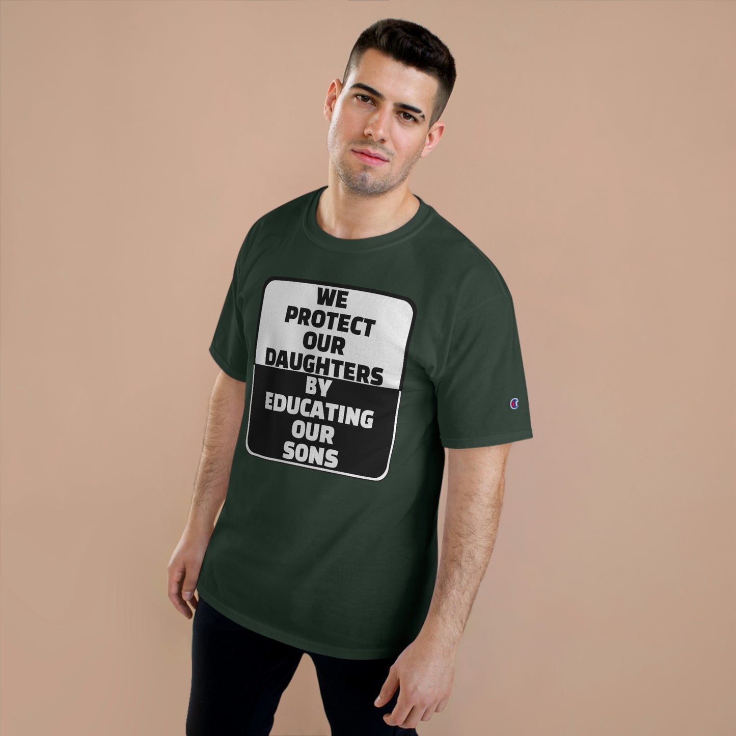 Educate our Sons - Gender Equality - Men's Champion T-Shirt