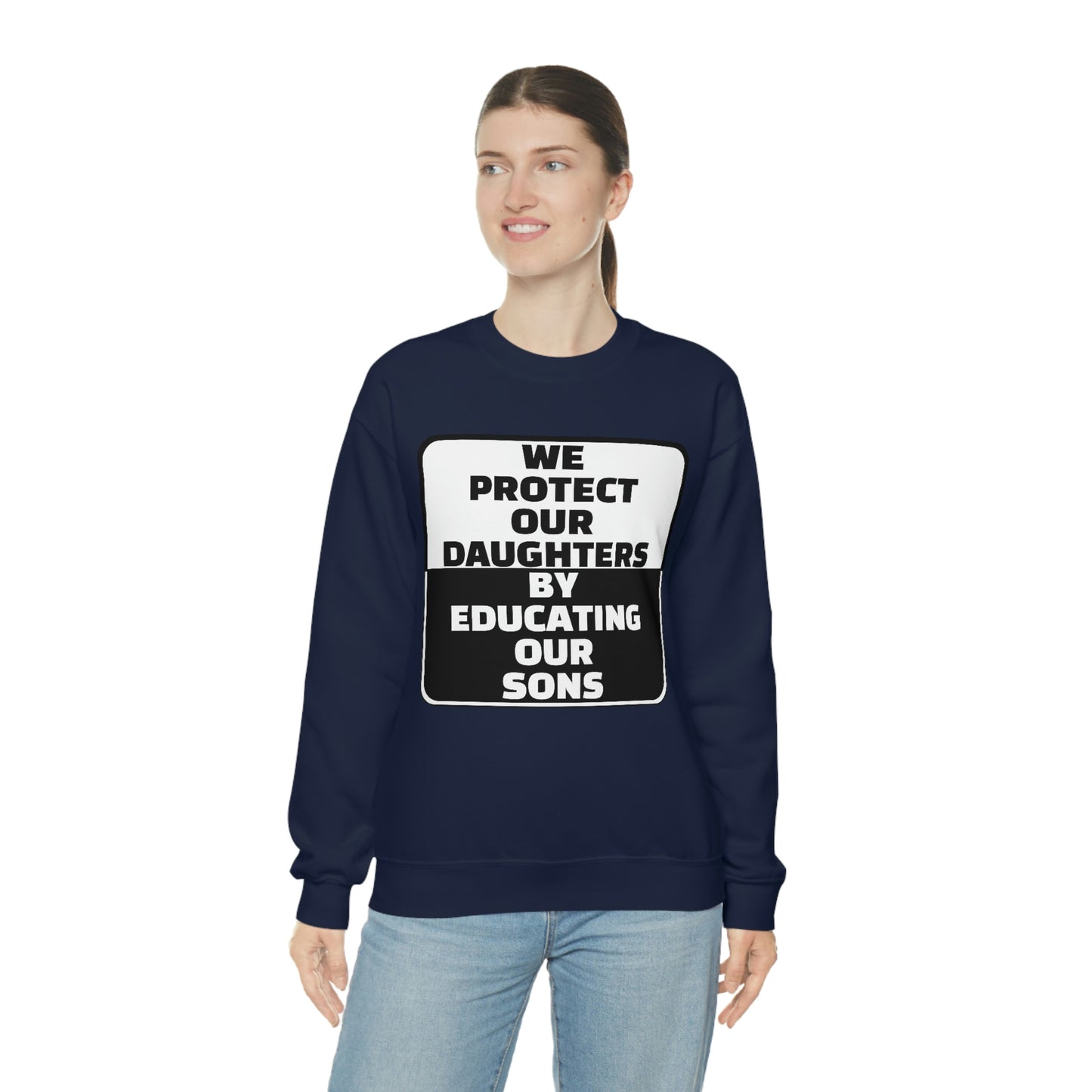 Educate our Sons - Gender Equality - Unisex Heavy Blend™ Crewneck Sweatshirt