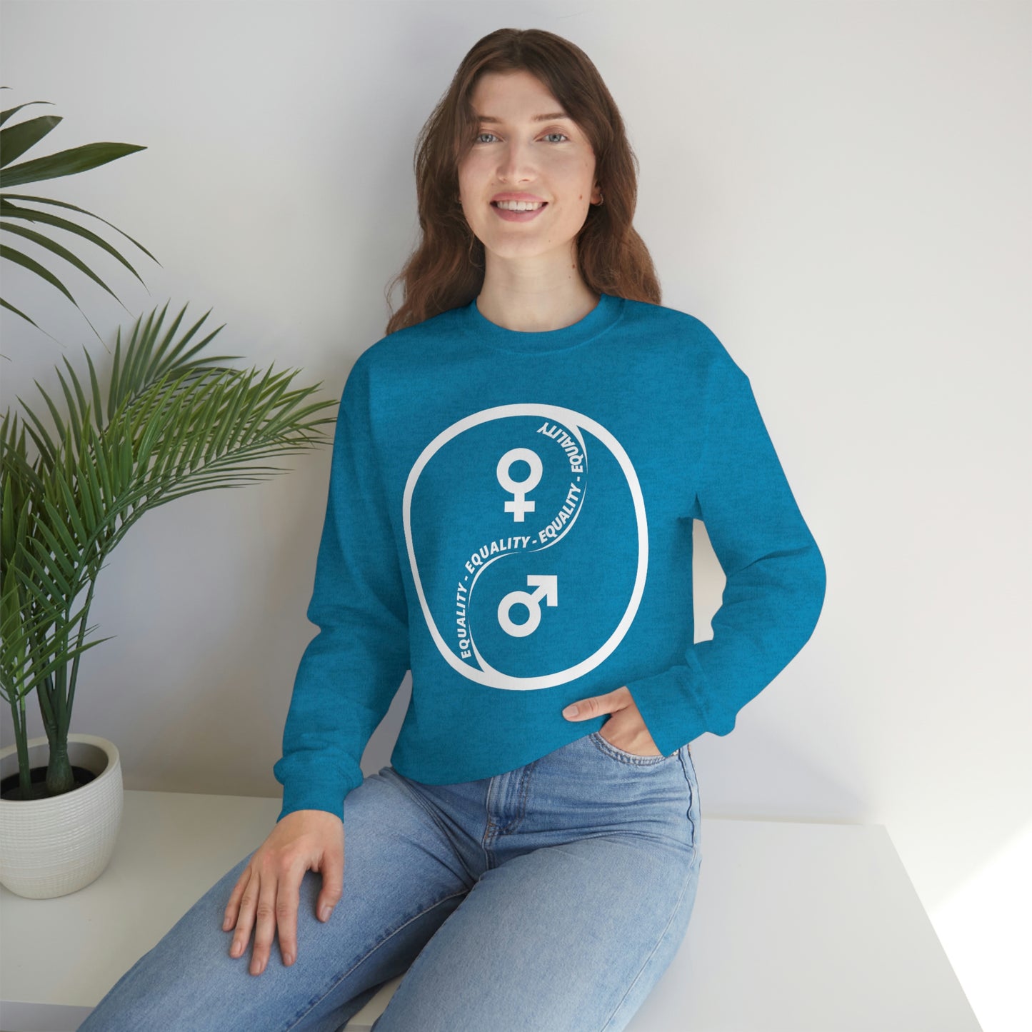 Yin Yang Equality - Gender Equality - Unisex Heavy Blend™ Crewneck Sweatshirt