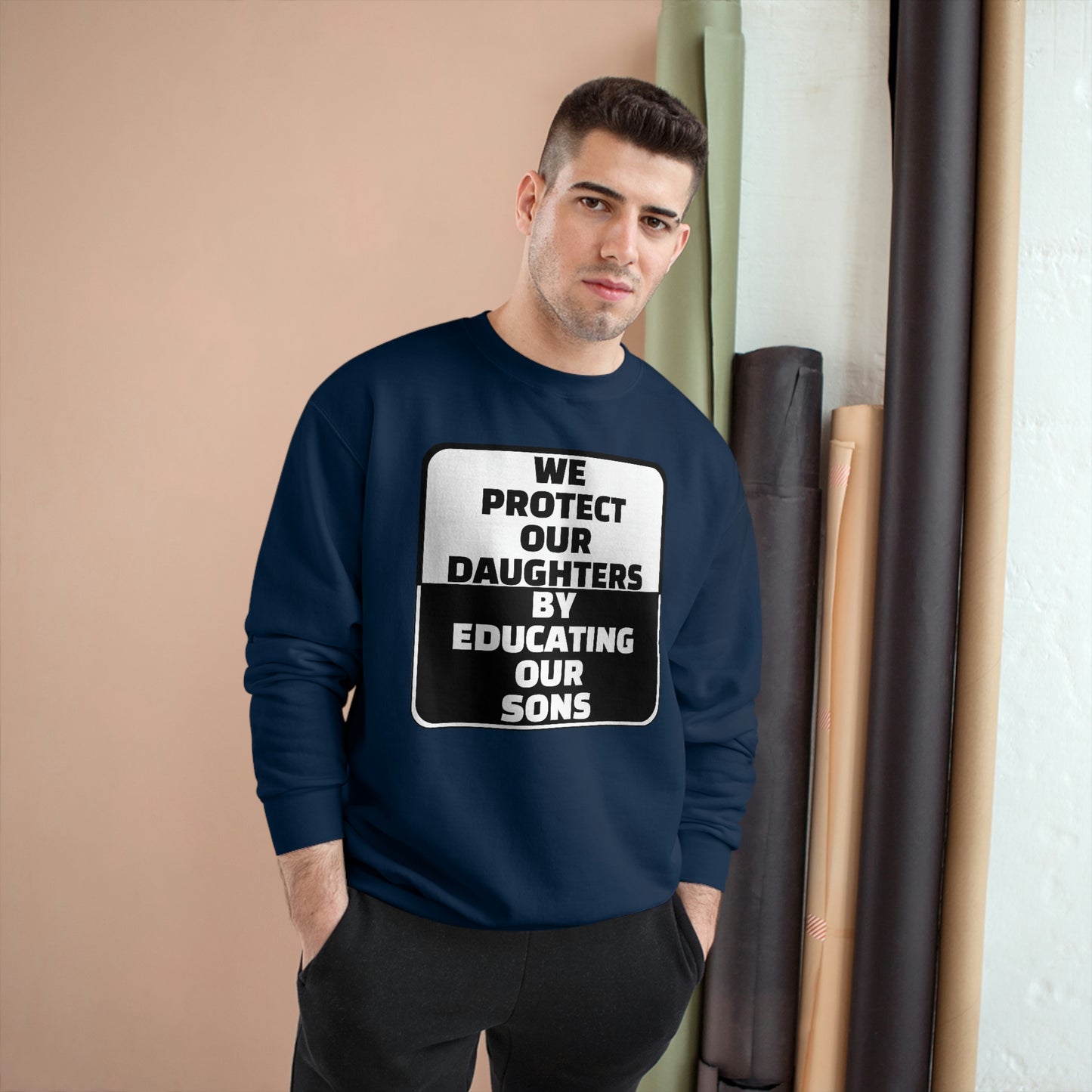 Educate our Sons - Gender Equality - Men's Champion Sweatshirt