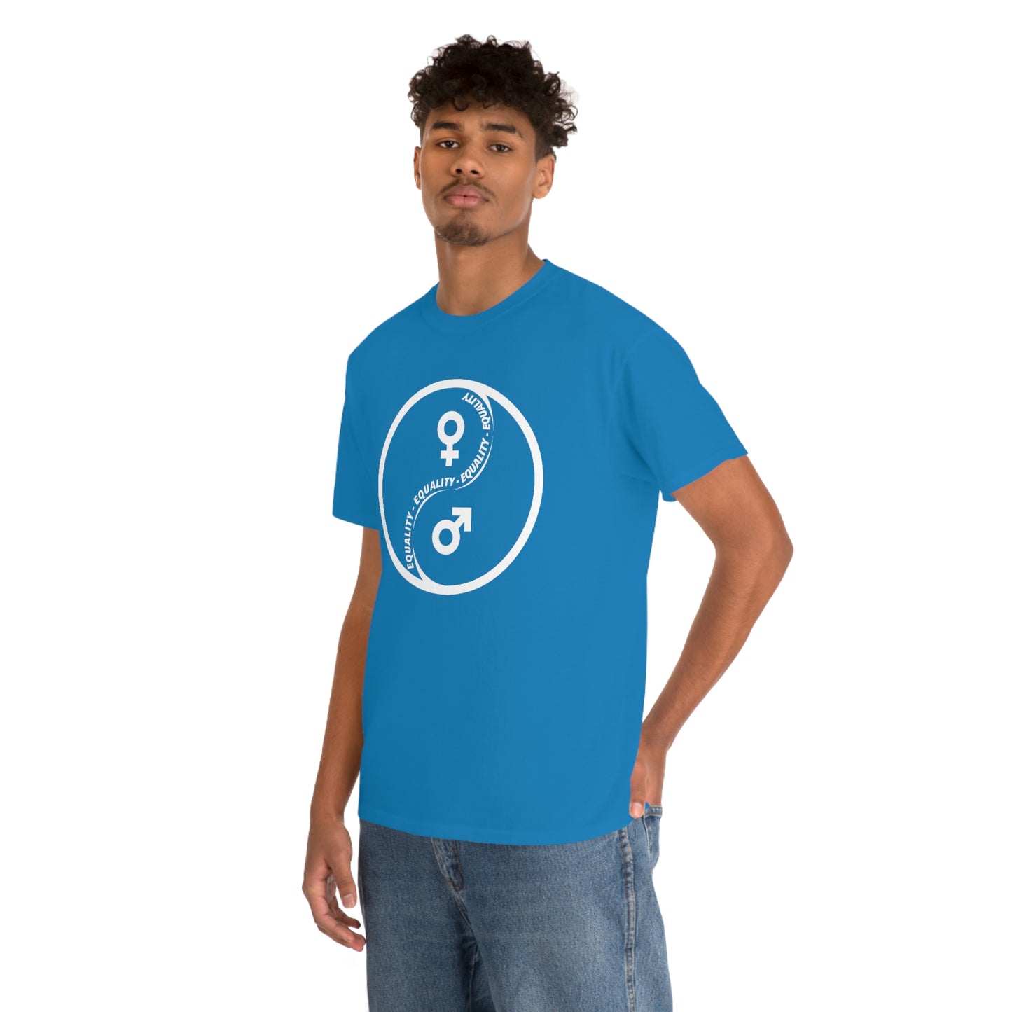 Yin Yang Equality - Gender Equality - Unisex Heavy Cotton Tee