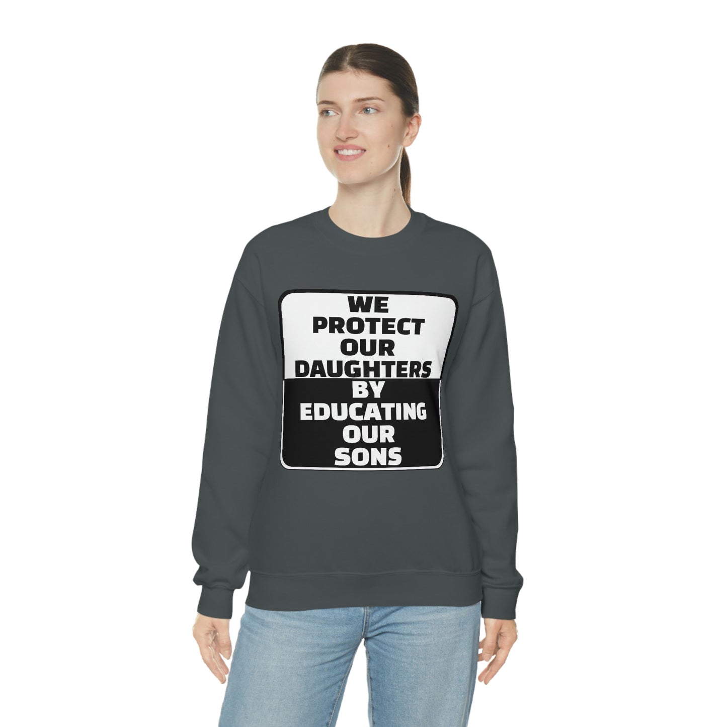 Educate our Sons - Gender Equality - Unisex Heavy Blend™ Crewneck Sweatshirt
