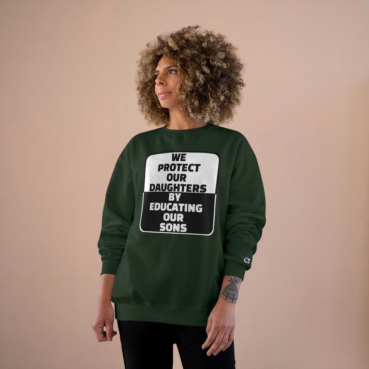 Educate our Sons - Gender Equality - Men's Champion Sweatshirt