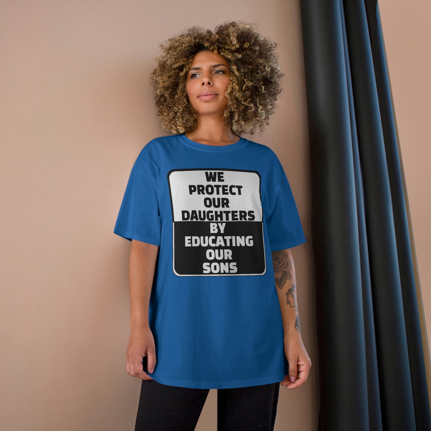Educate our Sons - Gender Equality - Men's Champion T-Shirt