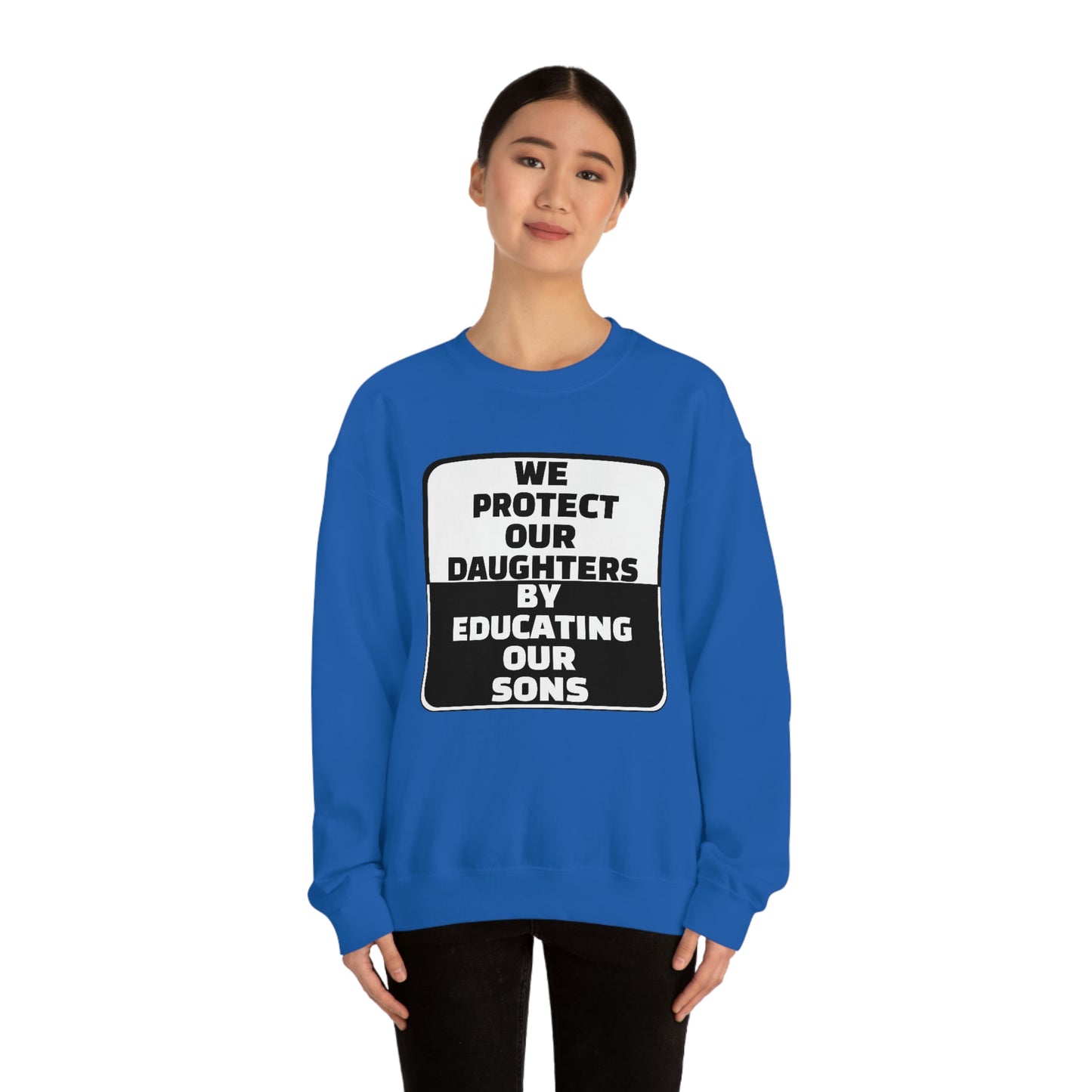 Educate our Sons - Gender Equality - Unisex Heavy Blend™ Crewneck Sweatshirt