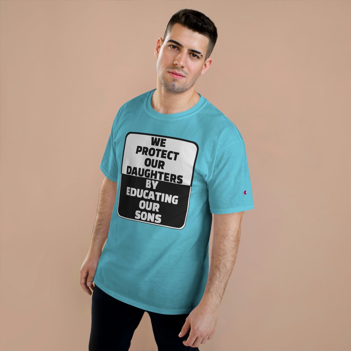 Educate our Sons - Gender Equality - Men's Champion T-Shirt