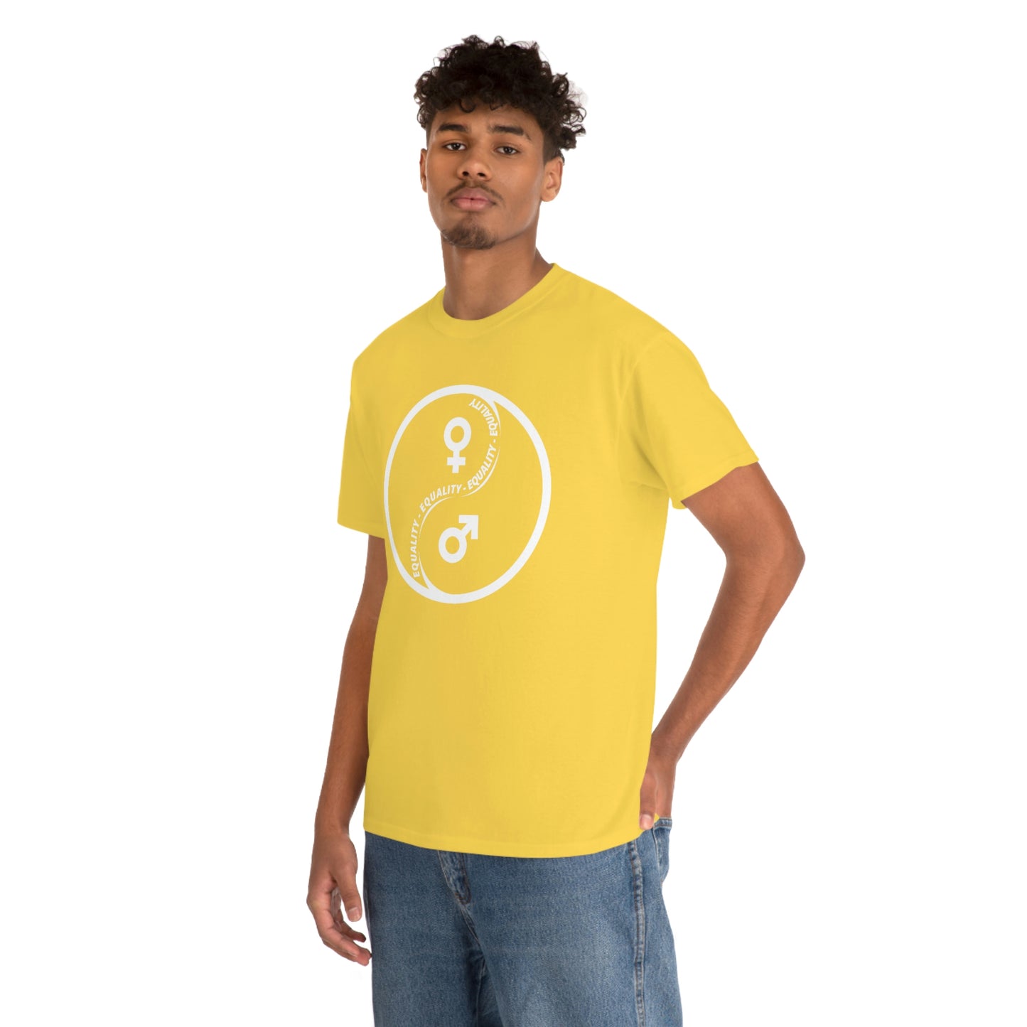 Yin Yang Equality - Gender Equality - Unisex Heavy Cotton Tee