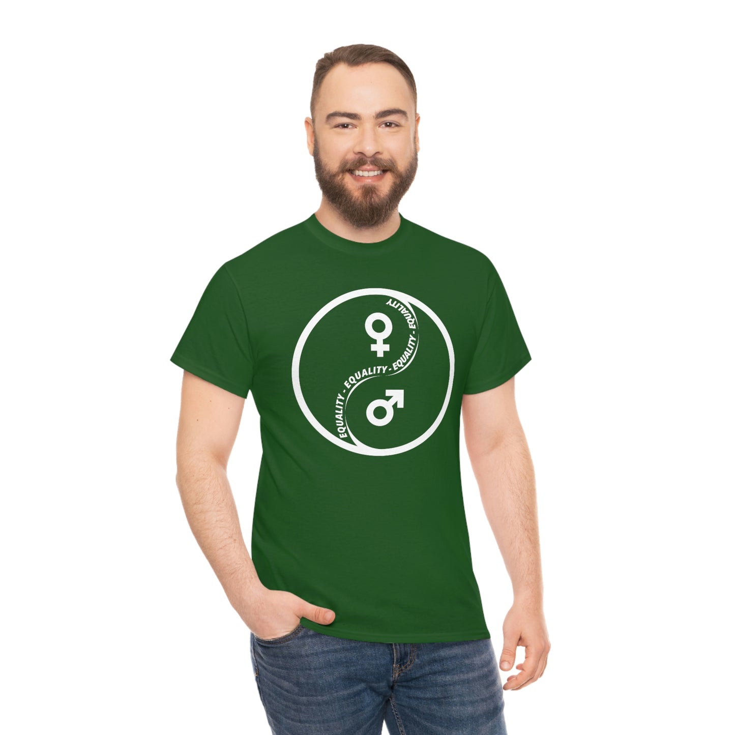 Yin Yang Equality - Gender Equality - Unisex Heavy Cotton Tee
