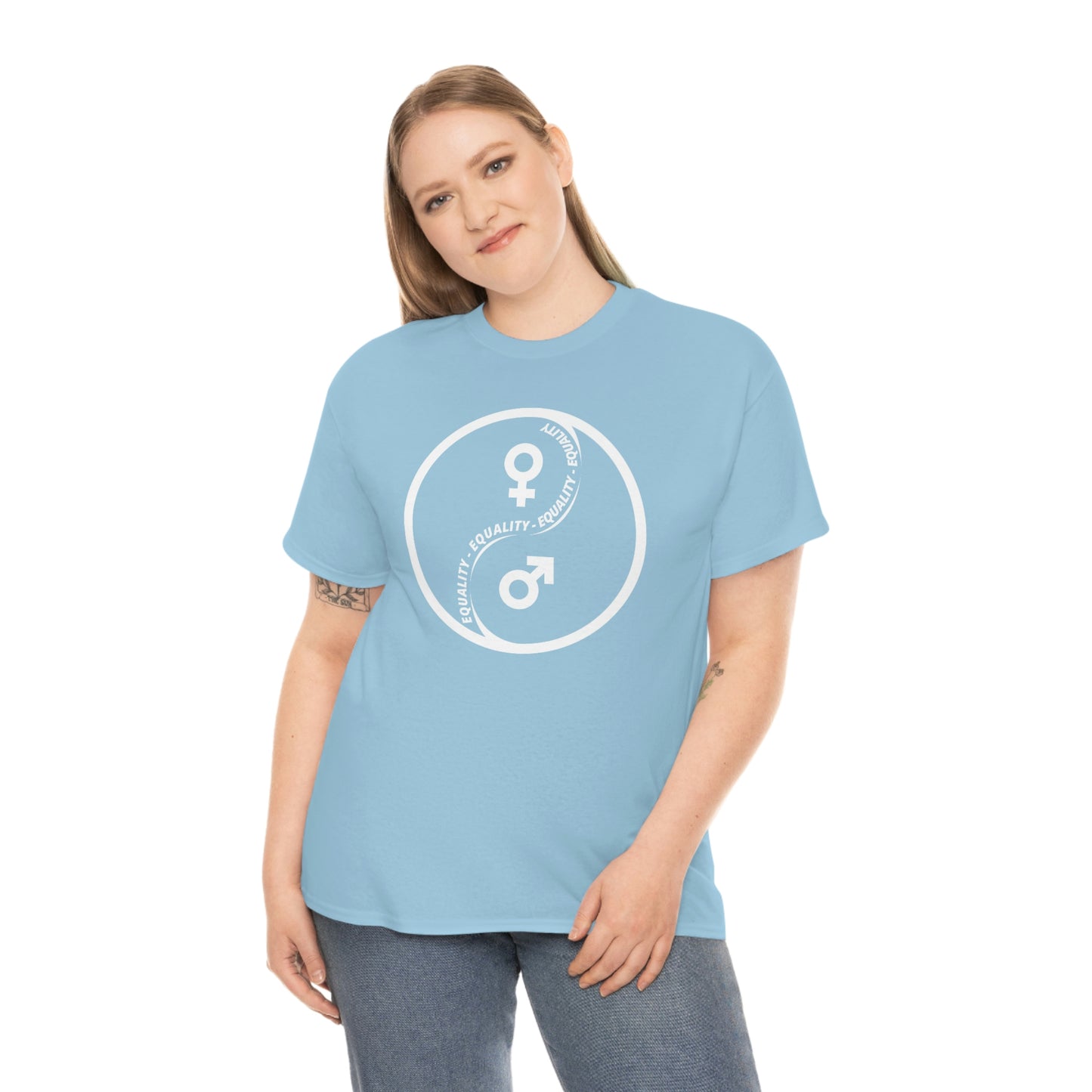 Yin Yang Equality - Gender Equality - Unisex Heavy Cotton Tee
