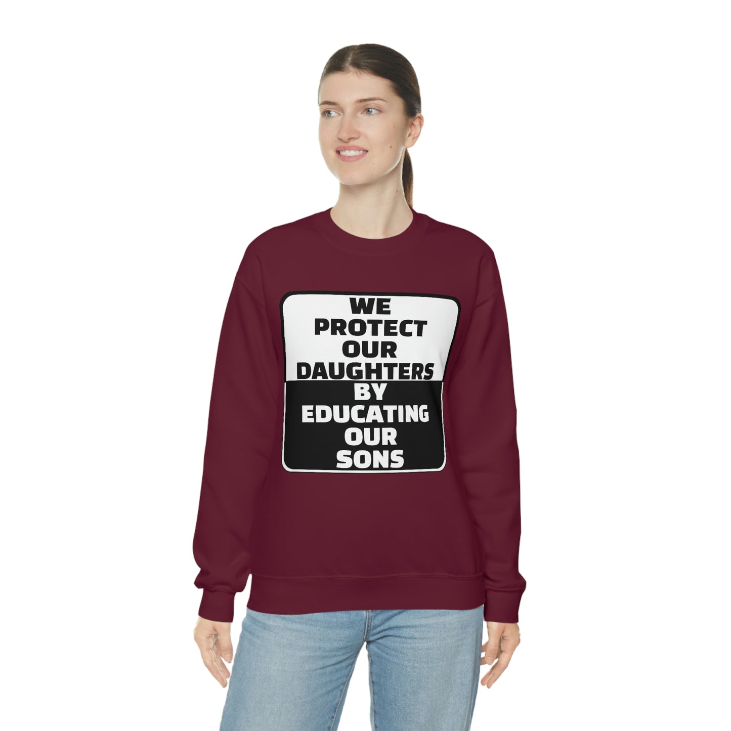 Educate our Sons - Gender Equality - Unisex Heavy Blend™ Crewneck Sweatshirt