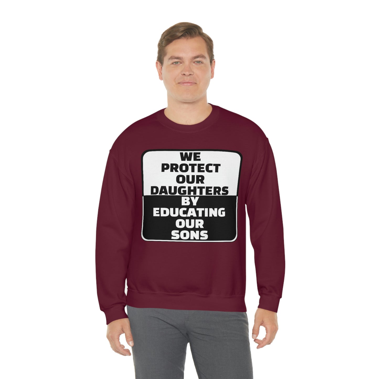 Educate our Sons - Gender Equality - Unisex Heavy Blend™ Crewneck Sweatshirt