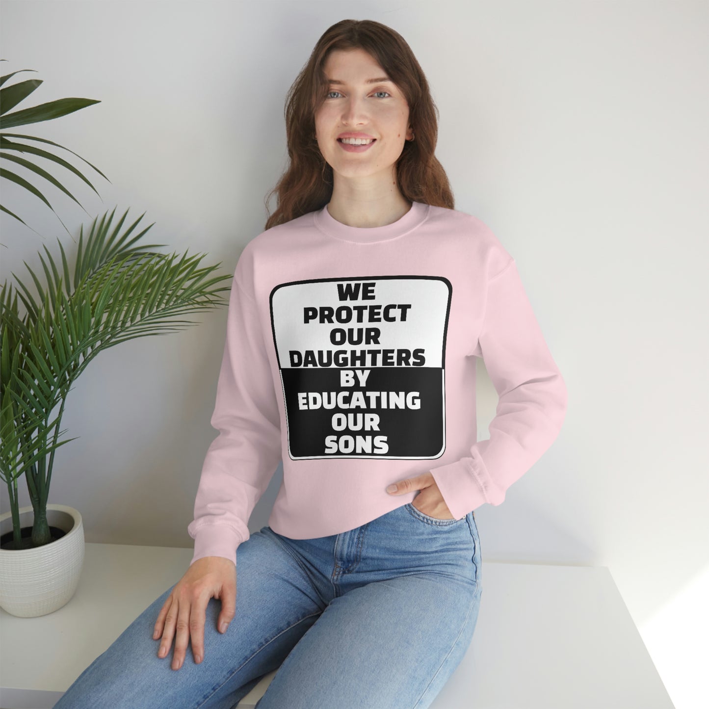 Educate our Sons - Gender Equality - Unisex Heavy Blend™ Crewneck Sweatshirt