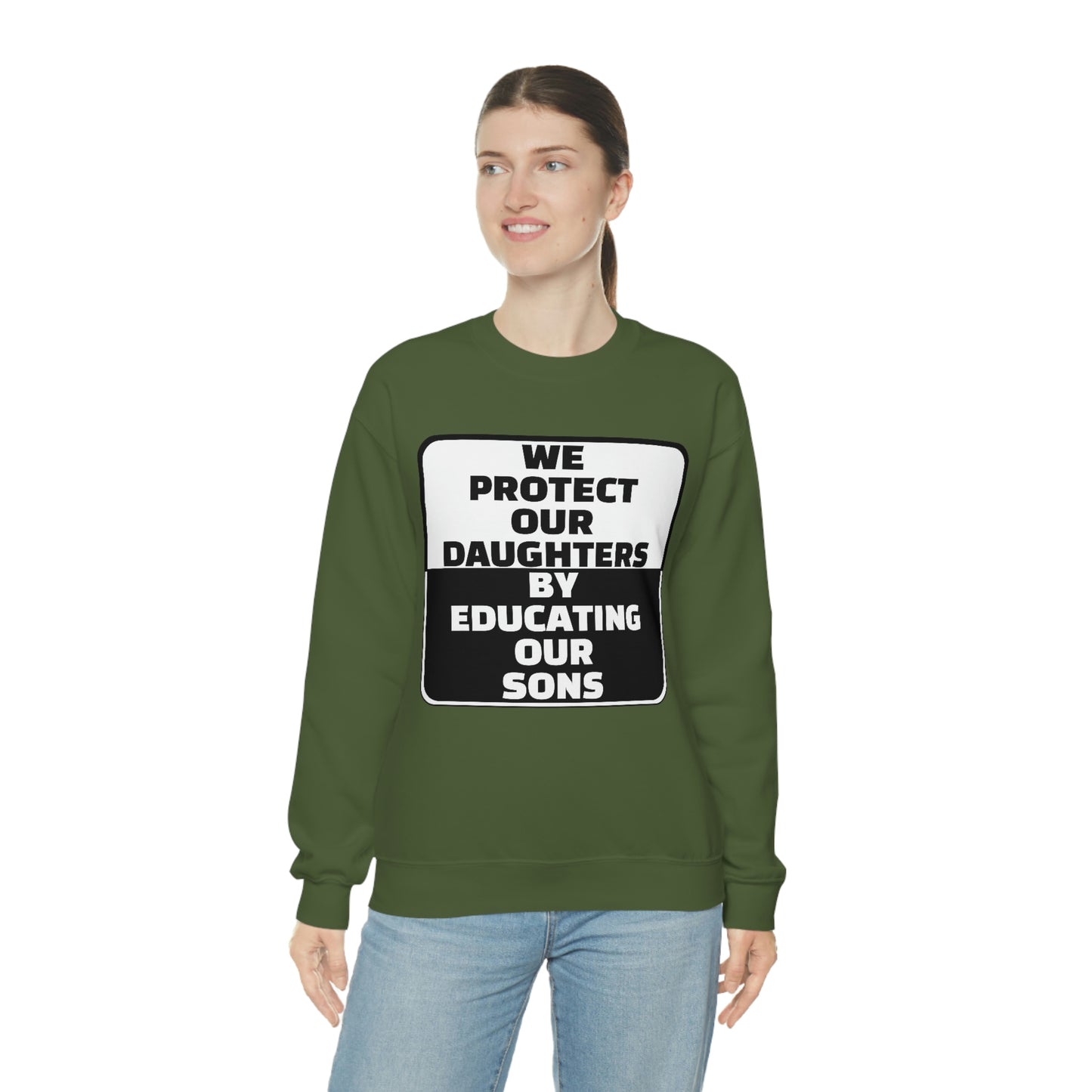 Educate our Sons - Gender Equality - Unisex Heavy Blend™ Crewneck Sweatshirt