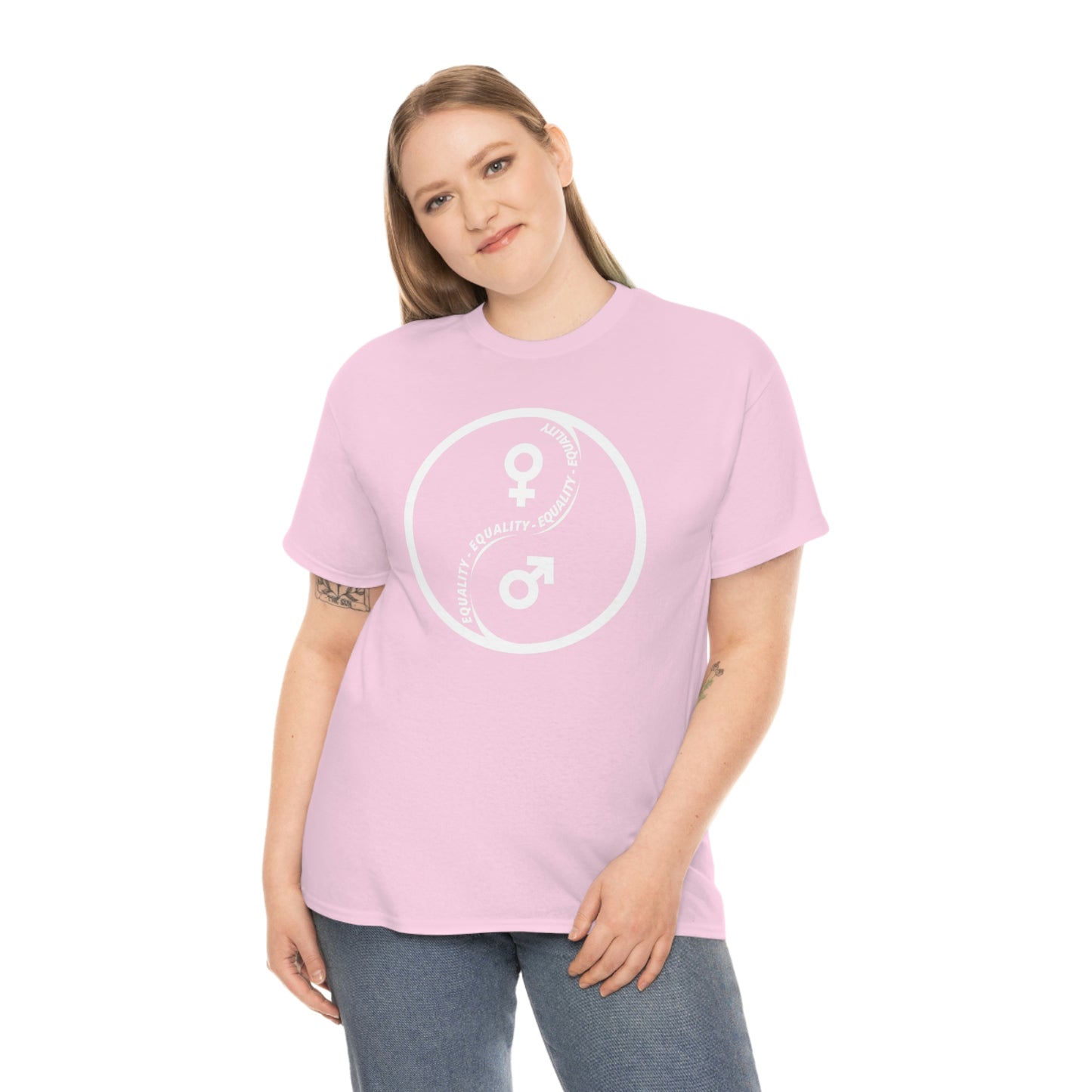 Yin Yang Equality - Gender Equality - Unisex Heavy Cotton Tee