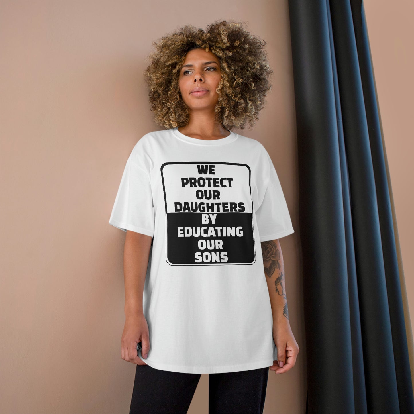 Educate our Sons - Gender Equality - Men's Champion T-Shirt