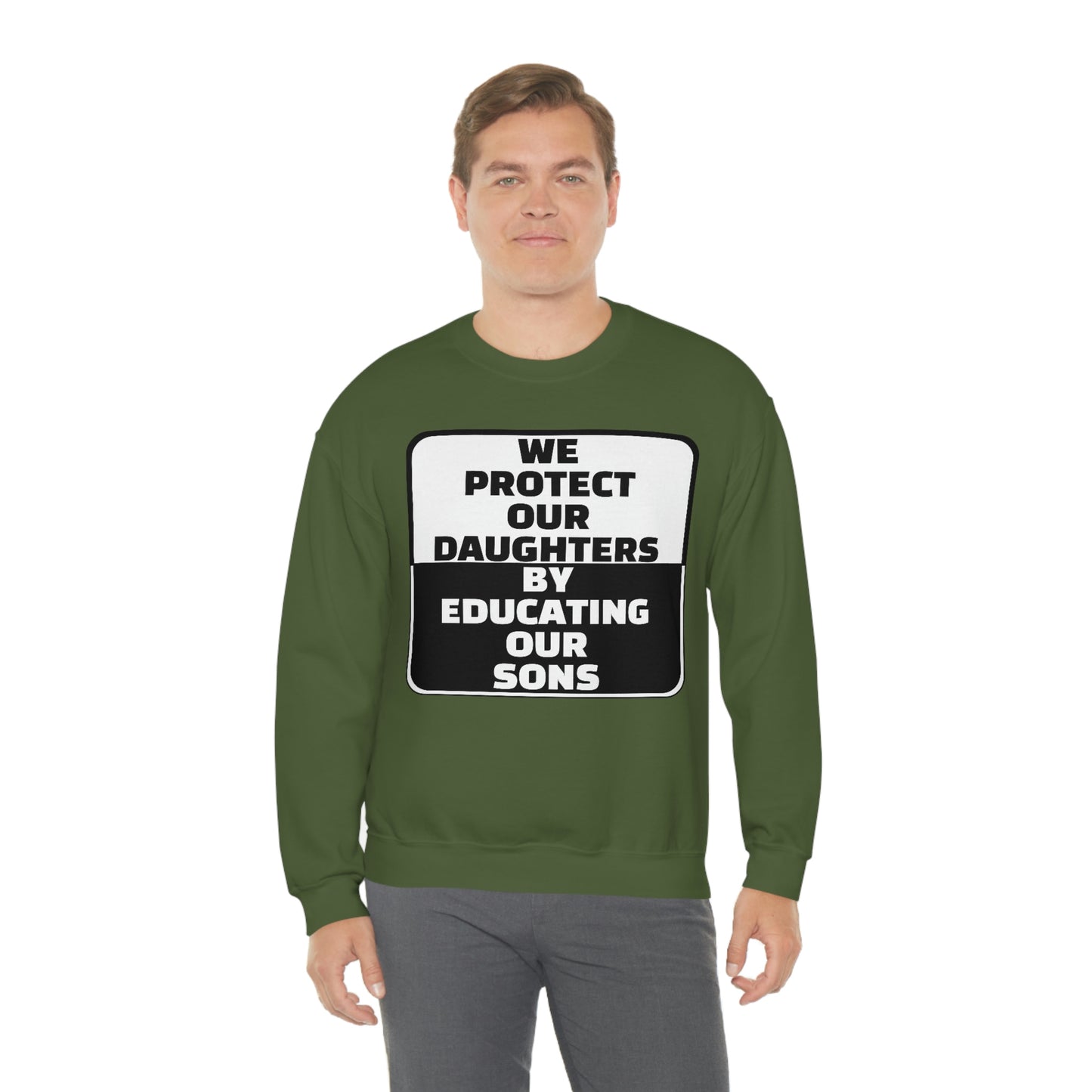 Educate our Sons - Gender Equality - Unisex Heavy Blend™ Crewneck Sweatshirt