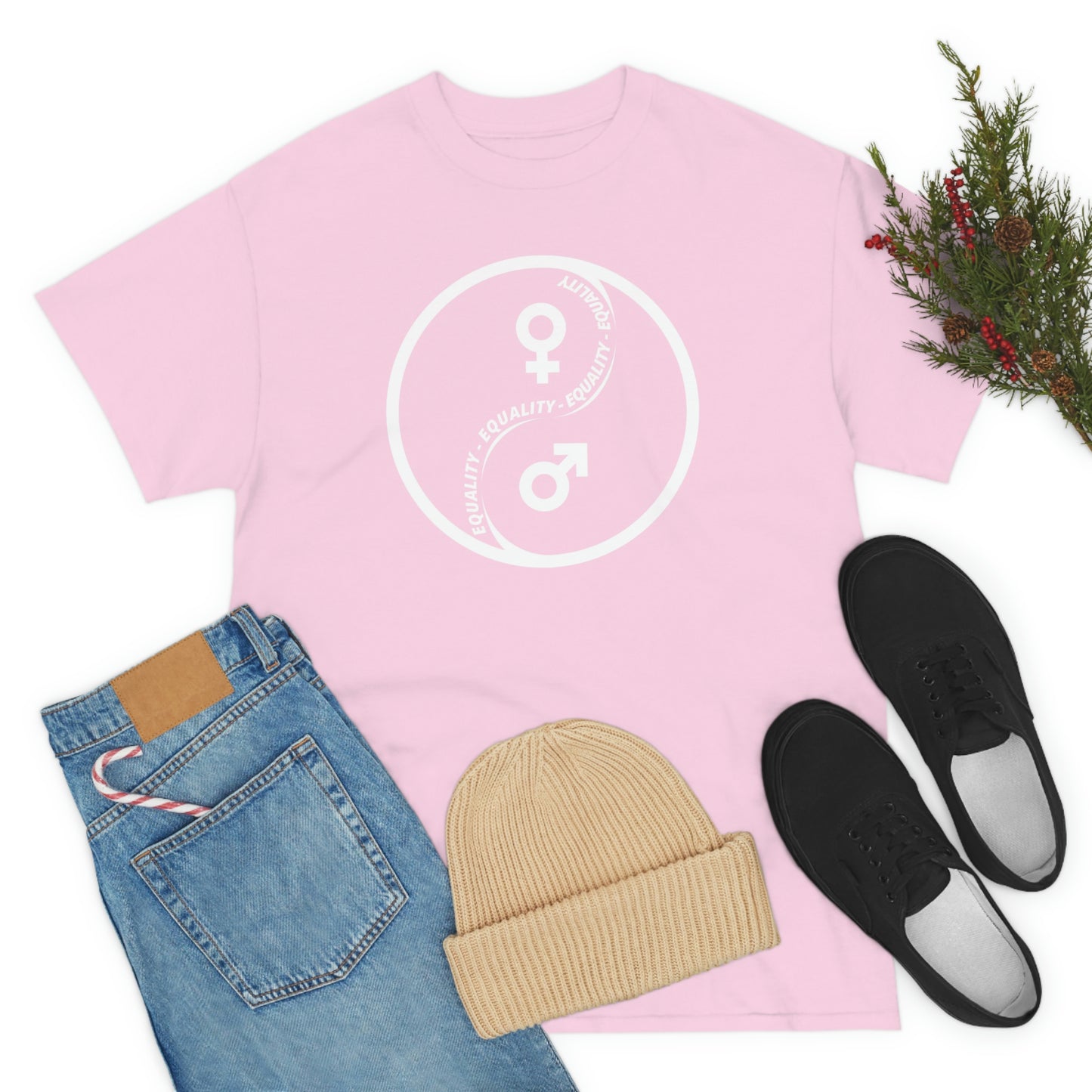 Yin Yang Equality - Gender Equality - Unisex Heavy Cotton Tee