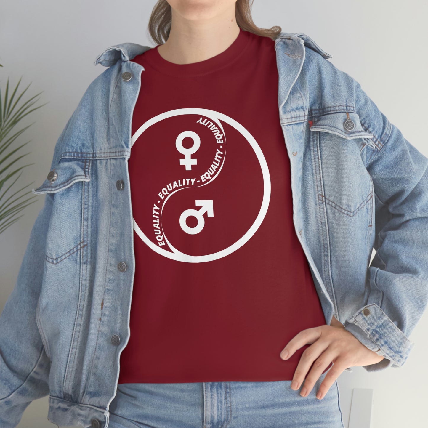 Yin Yang Equality - Gender Equality - Unisex Heavy Cotton Tee