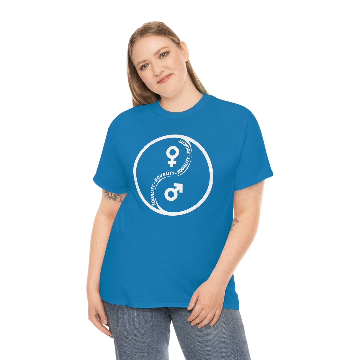 Yin Yang Equality - Gender Equality - Unisex Heavy Cotton Tee