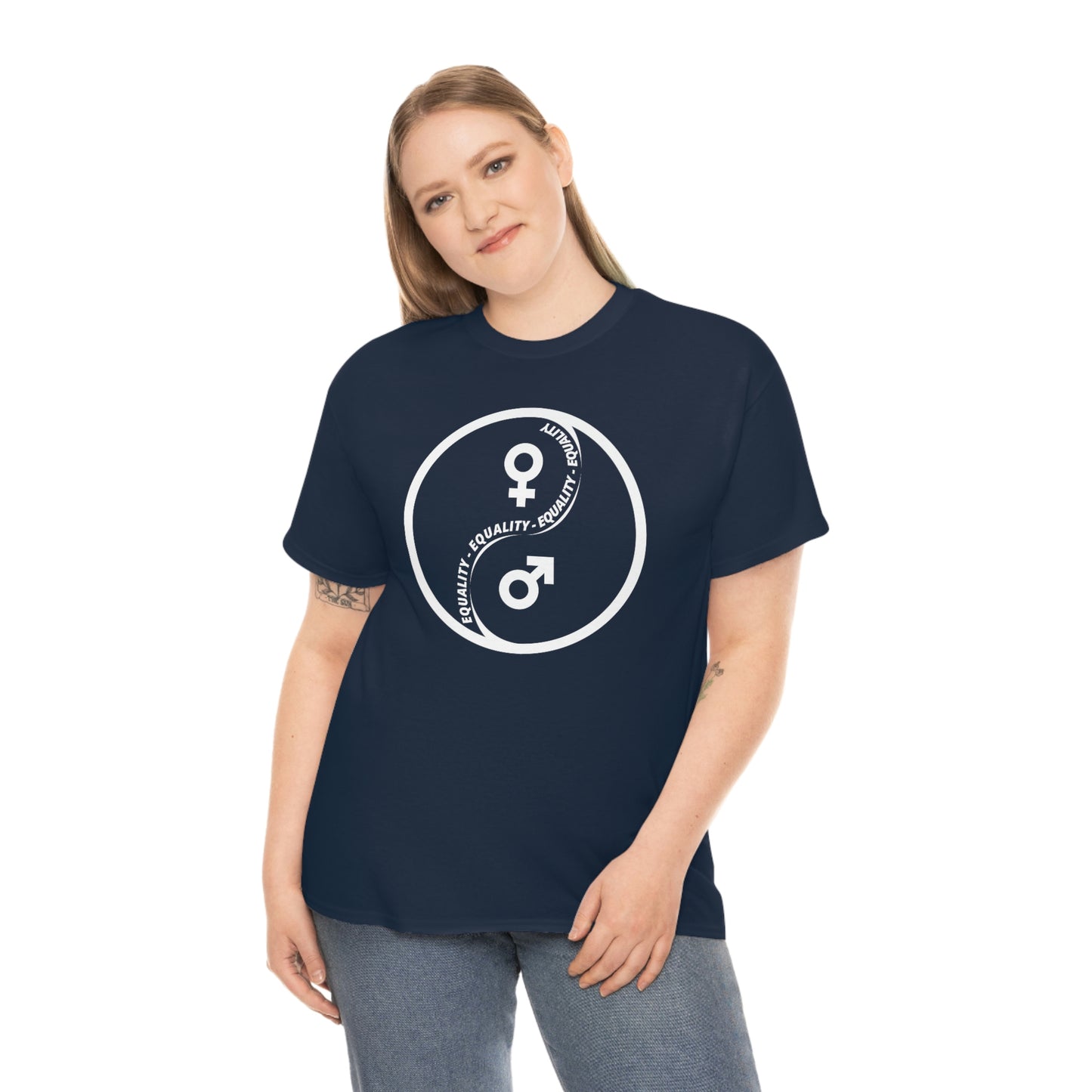 Yin Yang Equality - Gender Equality - Unisex Heavy Cotton Tee